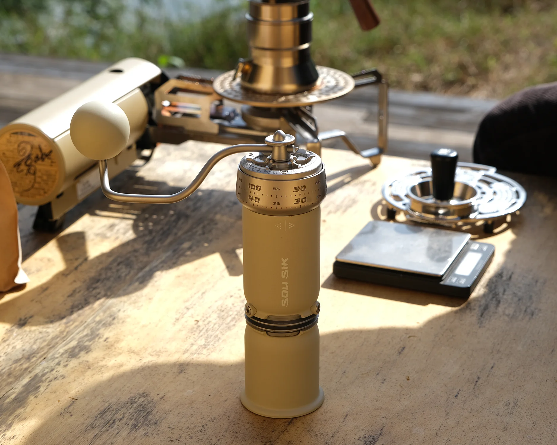 P-1 Hand Coffee Grinder - Desert Yellow Aluminum