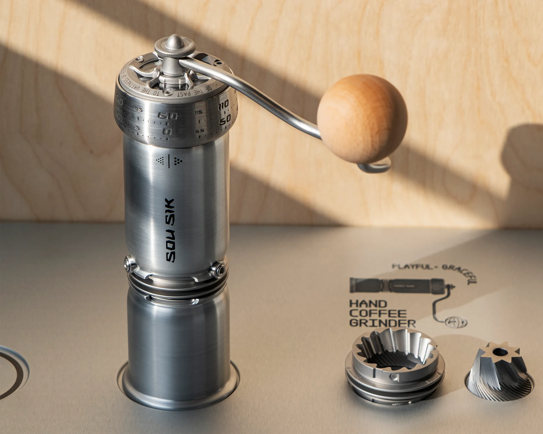 P-1 Hand Coffee Grinder - Raw Aluminum