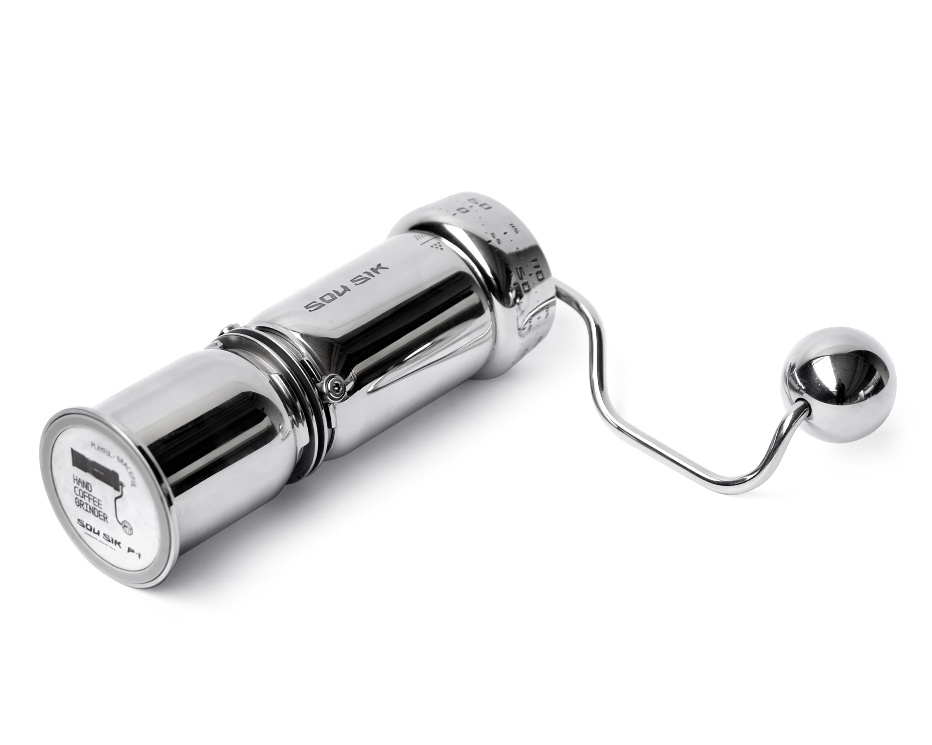 P-1 Hand Coffee Grinder - Mirror Polished Stainless Steel