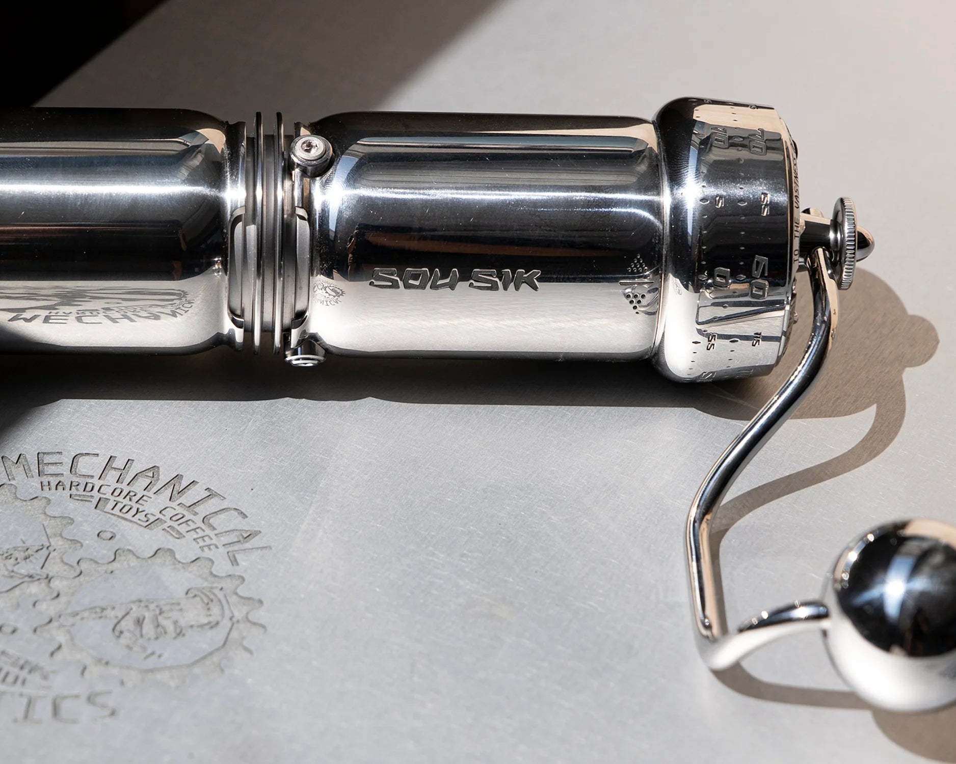 P-1 Hand Coffee Grinder - Mirror Polished Stainless Steel
