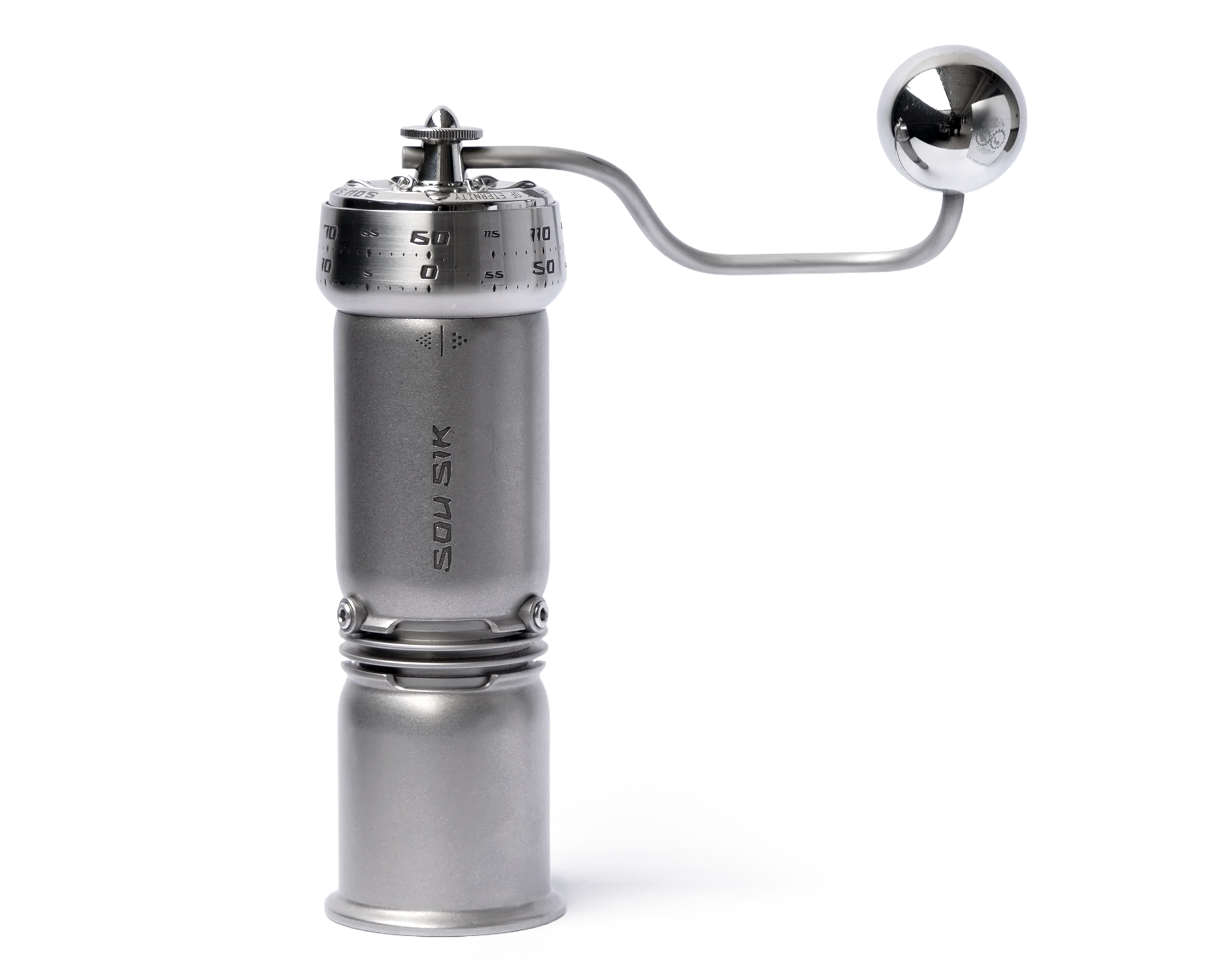 P-1 Manual Coffee Grinder - Stonewash Stainless Steel