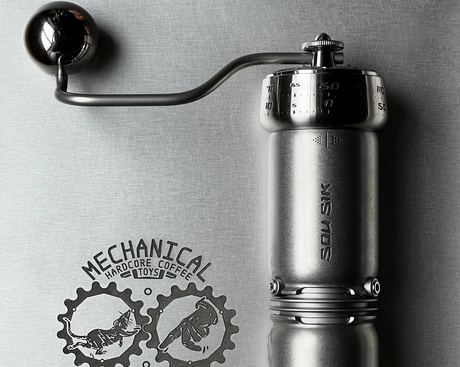 P-1 Hand Coffee Grinder - Stonewash Stainless Steel