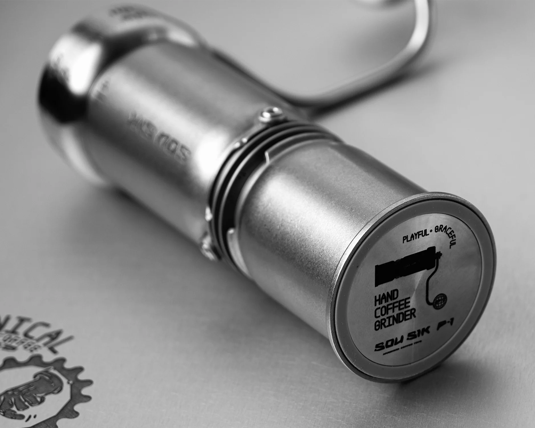 P-1 Hand Coffee Grinder - Stonewash Stainless Steel