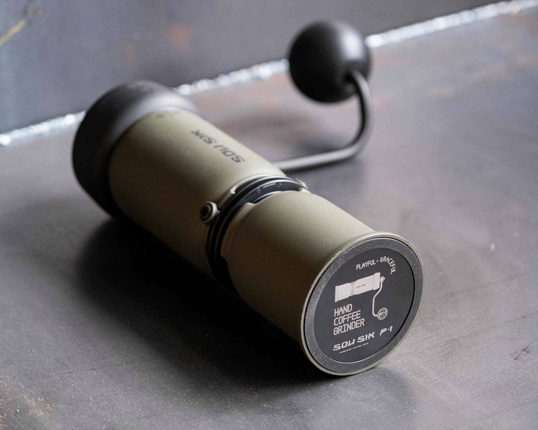 P-1 Hand Coffee Grinder - Dark Olive DLC Coating Aluminum