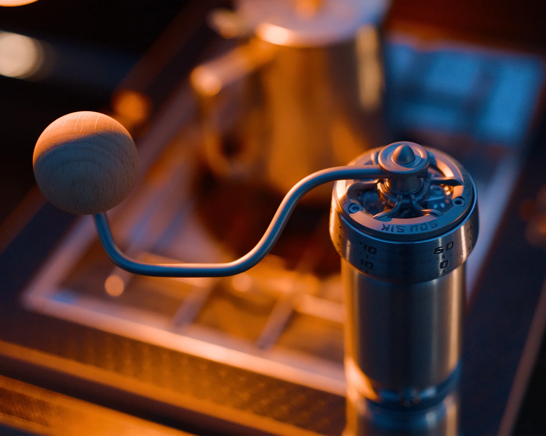 P-1 Hand Coffee Grinder - Raw Aluminum