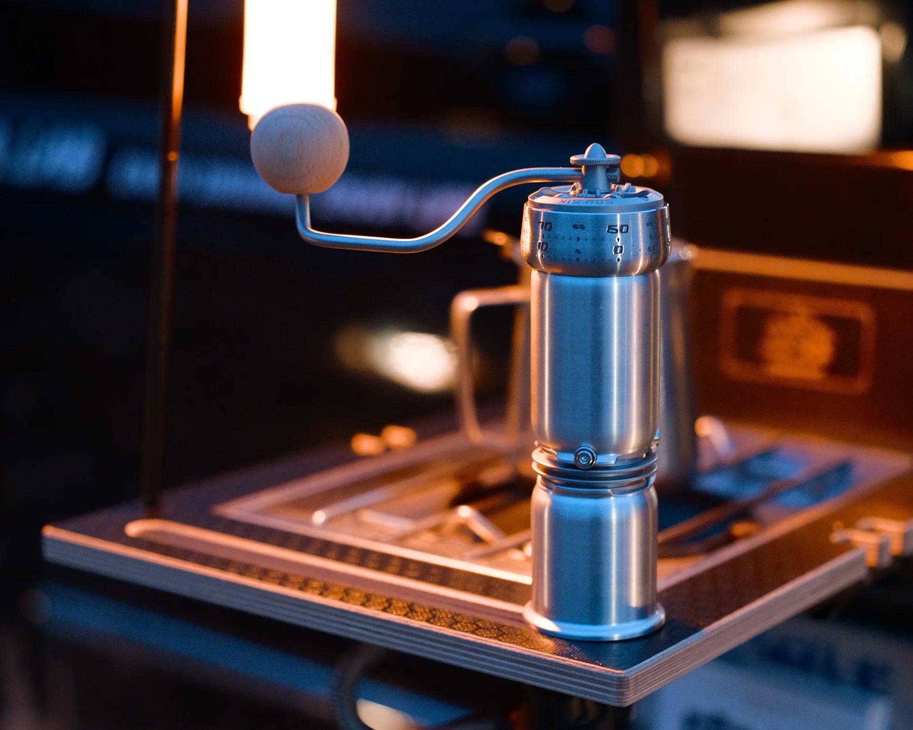 P-1 Hand Coffee Grinder - Raw Aluminum