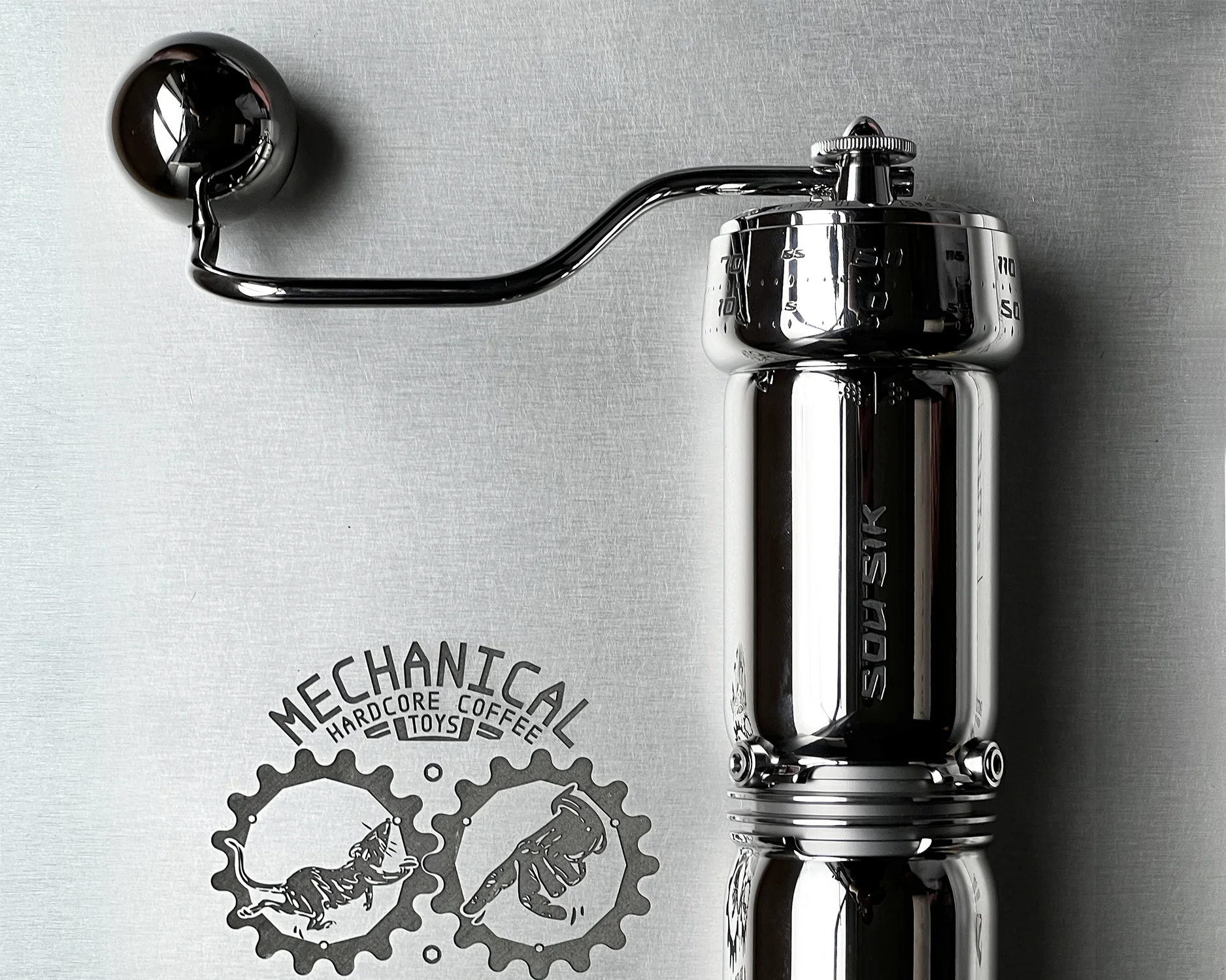 P-1 Hand Coffee Grinder - Mirror Polished Stainless Steel