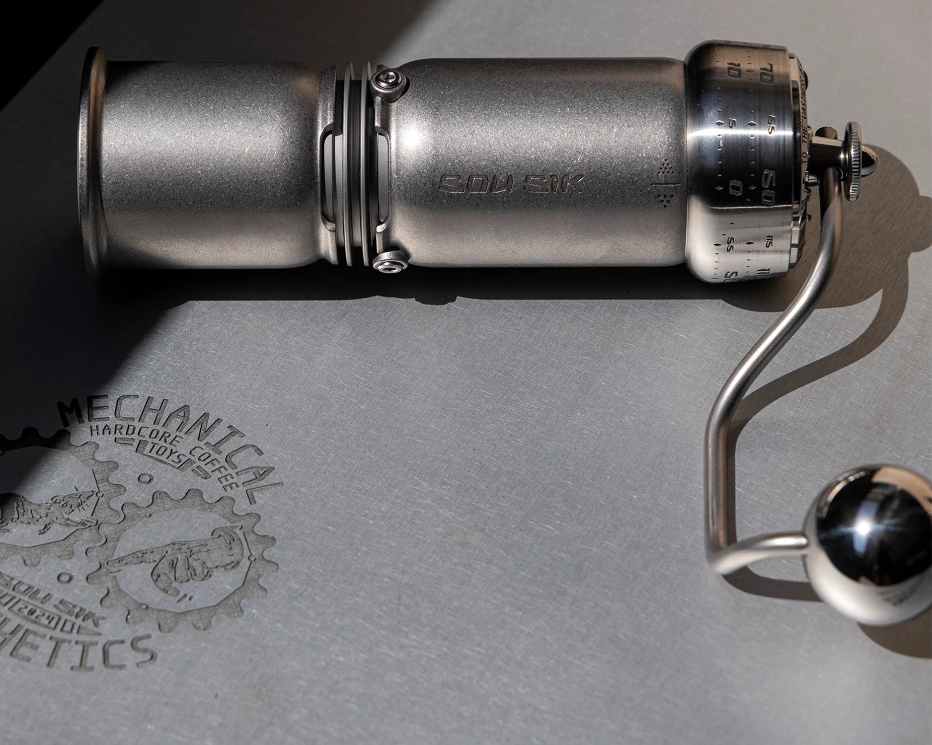 P-1 Hand Coffee Grinder - Stonewash Stainless Steel