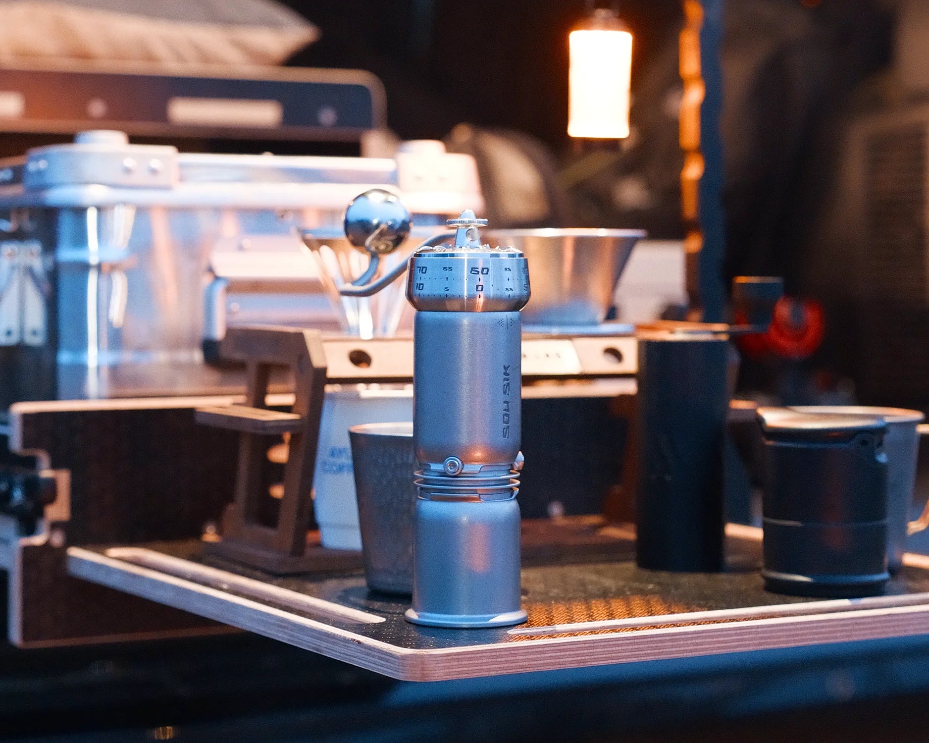 P-1 Hand Coffee Grinder - Stonewash Stainless Steel